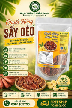 Chuối hồng sấy dẻo (túi 400g) thumbnail 1
