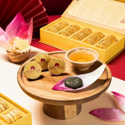 Hộp trà ướp sen Hồ Tây - Bách Niên (hộp 40 viên)