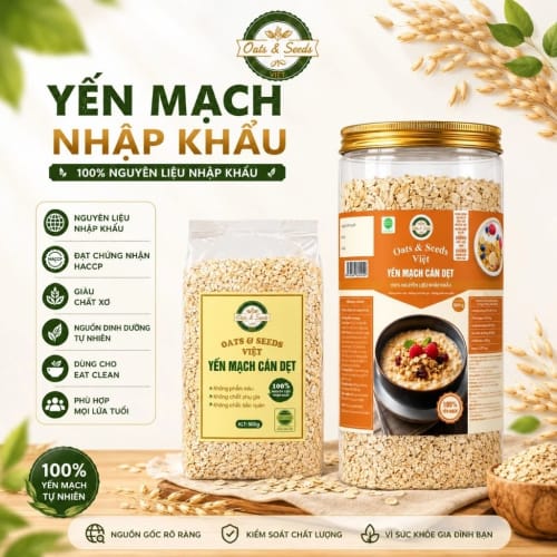 Yến Mạch cán vỡ/cán dẹt (lon 500g)
