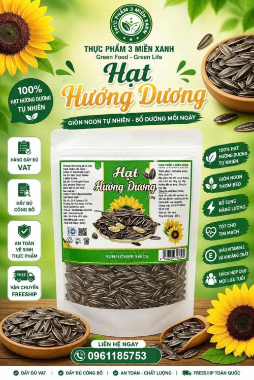 Hạt hướng dương - Loại đặc biệt MINI (túi 150g)