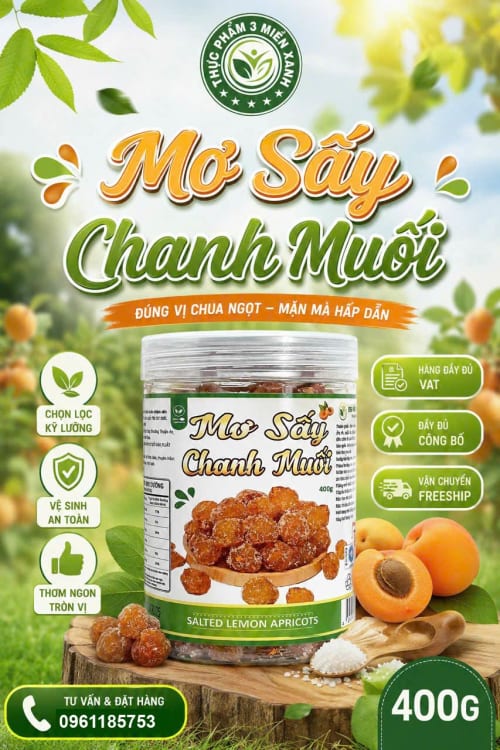 Mơ sấy chanh muối (hộp 400g)