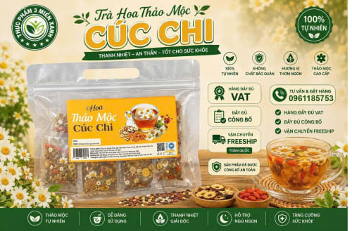 Trà hoa thảo mộc cúc chi (túi zip 300g)