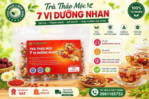 Trà thảo mộc 7 vị dưỡng nhan (túi zip 150g)