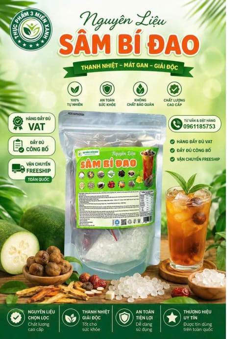 Nguyên liệu sâm bí đao (túi zip 400g)