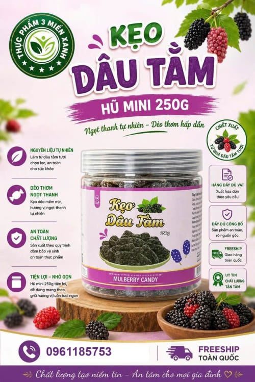 Kẹo dâu tằm (hộp 250g)