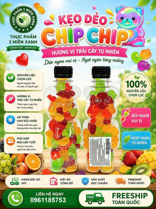 Kẹo dẻo chip chip (hộp 200g)