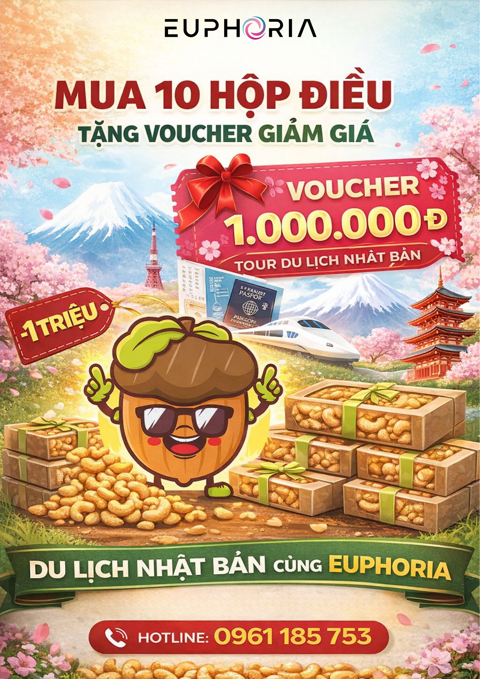 🌸 MUA ĐIỀU NGON – VI VU NHẬT BẢN CÙNG EUPHORIA 🌸