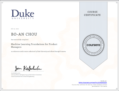 Duke ML Certification