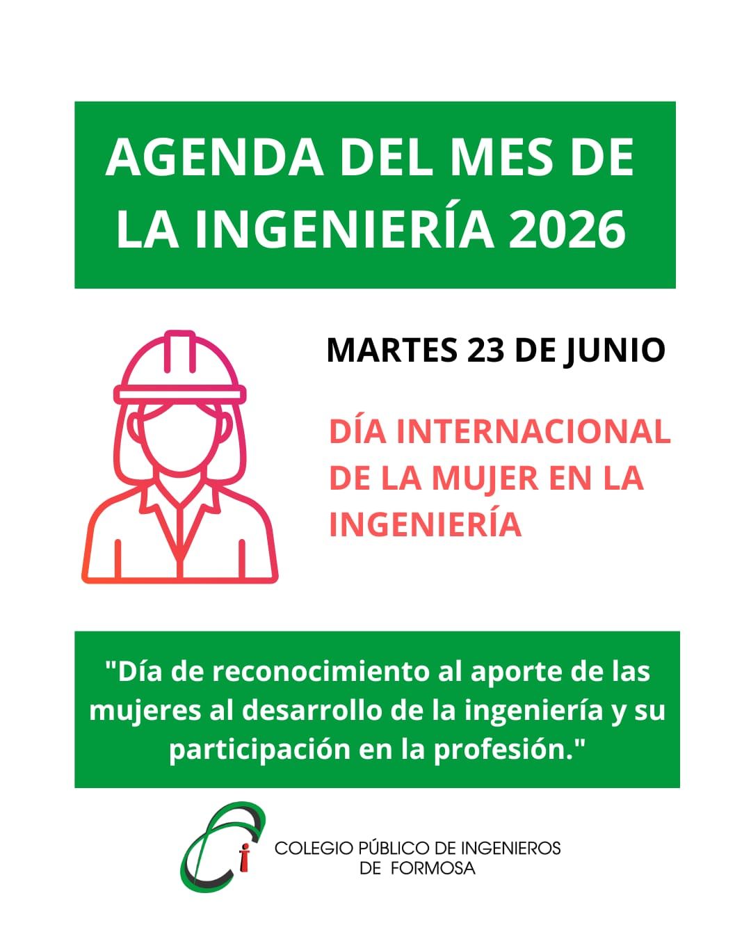 Día Internacional de la Mujer en la Ingeniería.