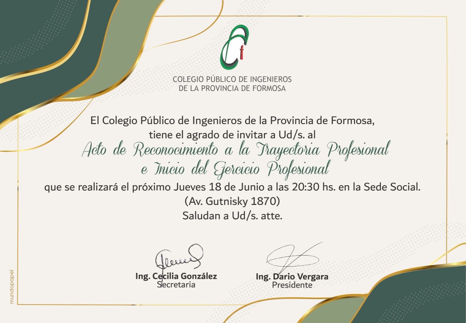 Acto de Reconocimiento a la Trayectoria Profesional y a nuevos Matriculados