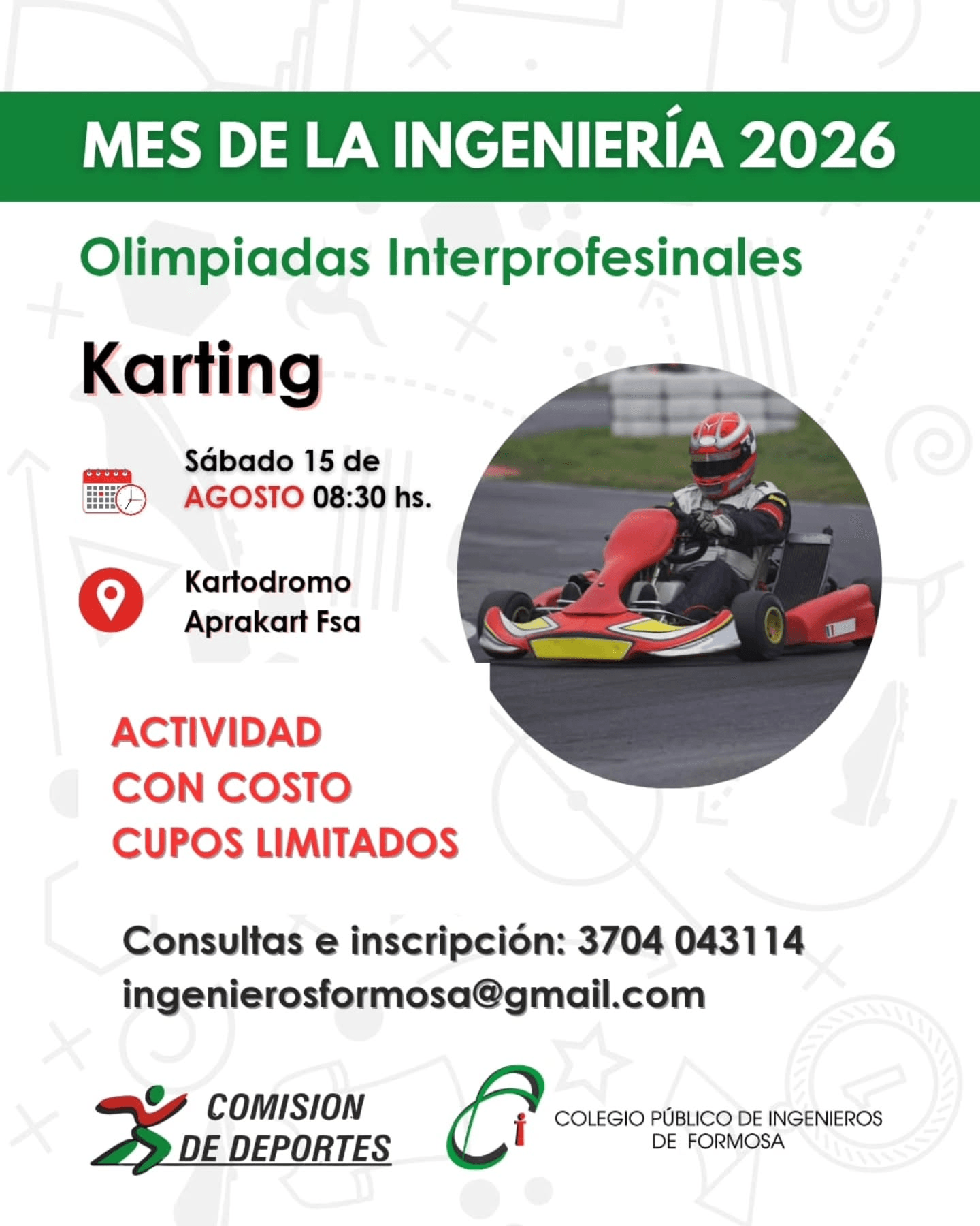 Olimpiadas Interprofesionales: Karting - Mes de la Ingeniería 2026