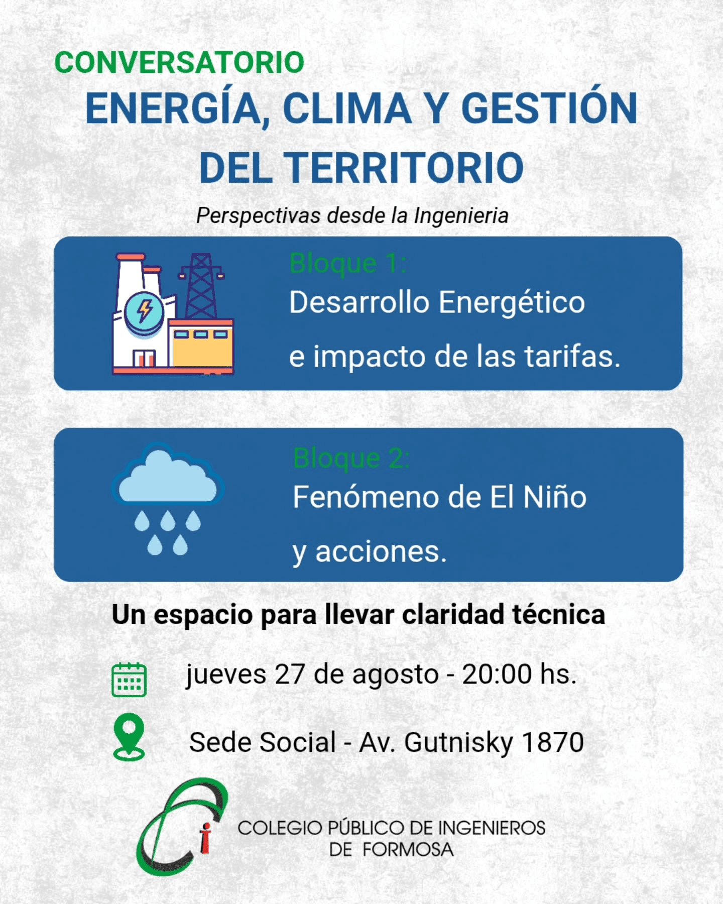 Conversatorio: Energía, Clima y Gestión del Territorio - Perspectivas desde la Ingeniería