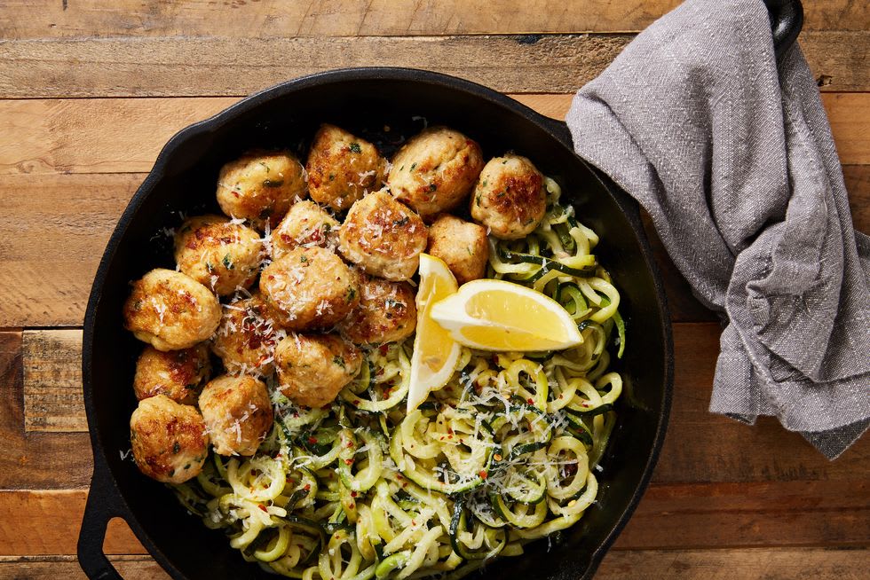 Garlic Butter Meatballs and Pasta