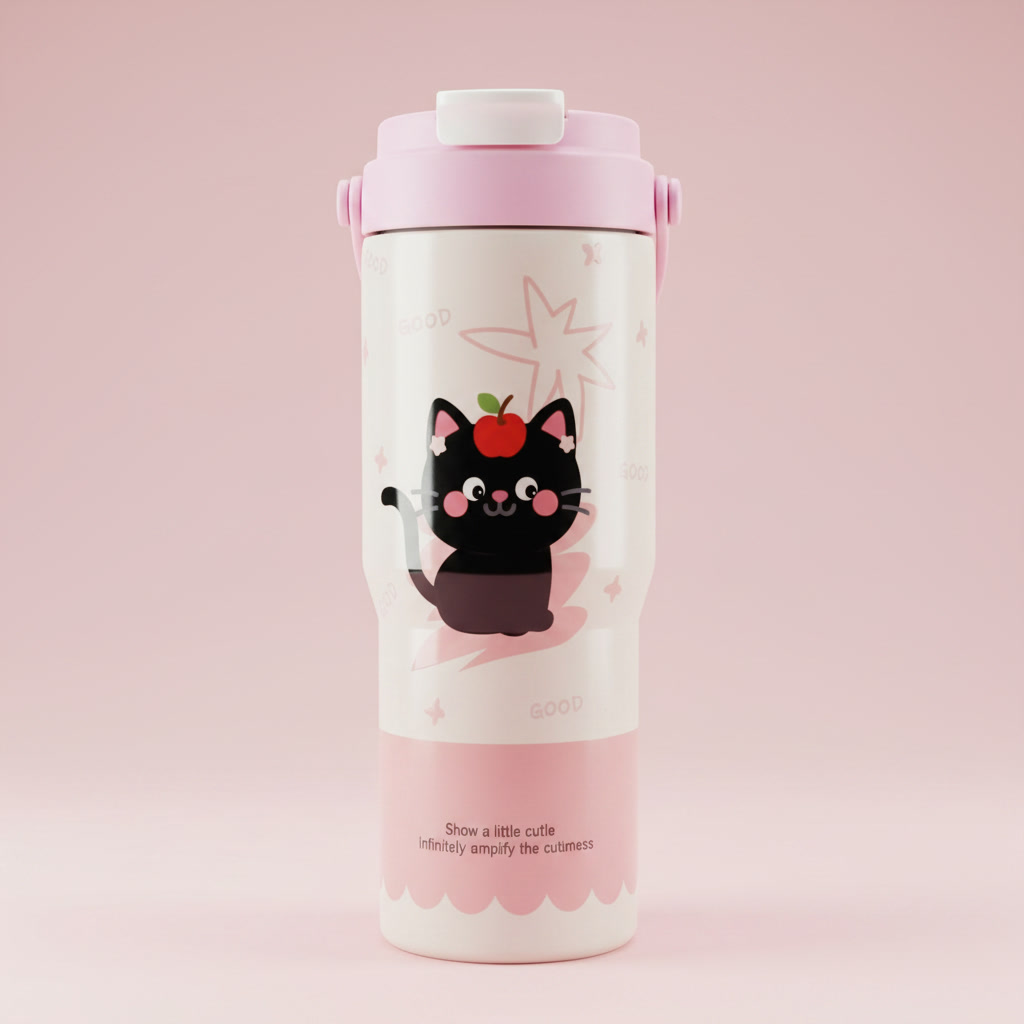 Kitty Bliss Thermal Bottle – Pink Edition