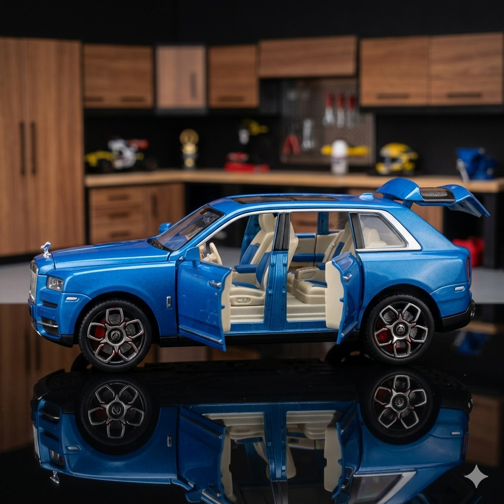 Royal Blue Luxury SUV Model Car