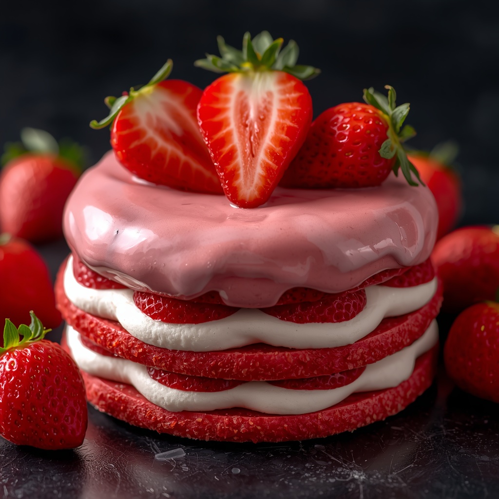 Strawberry Velvet Pastry