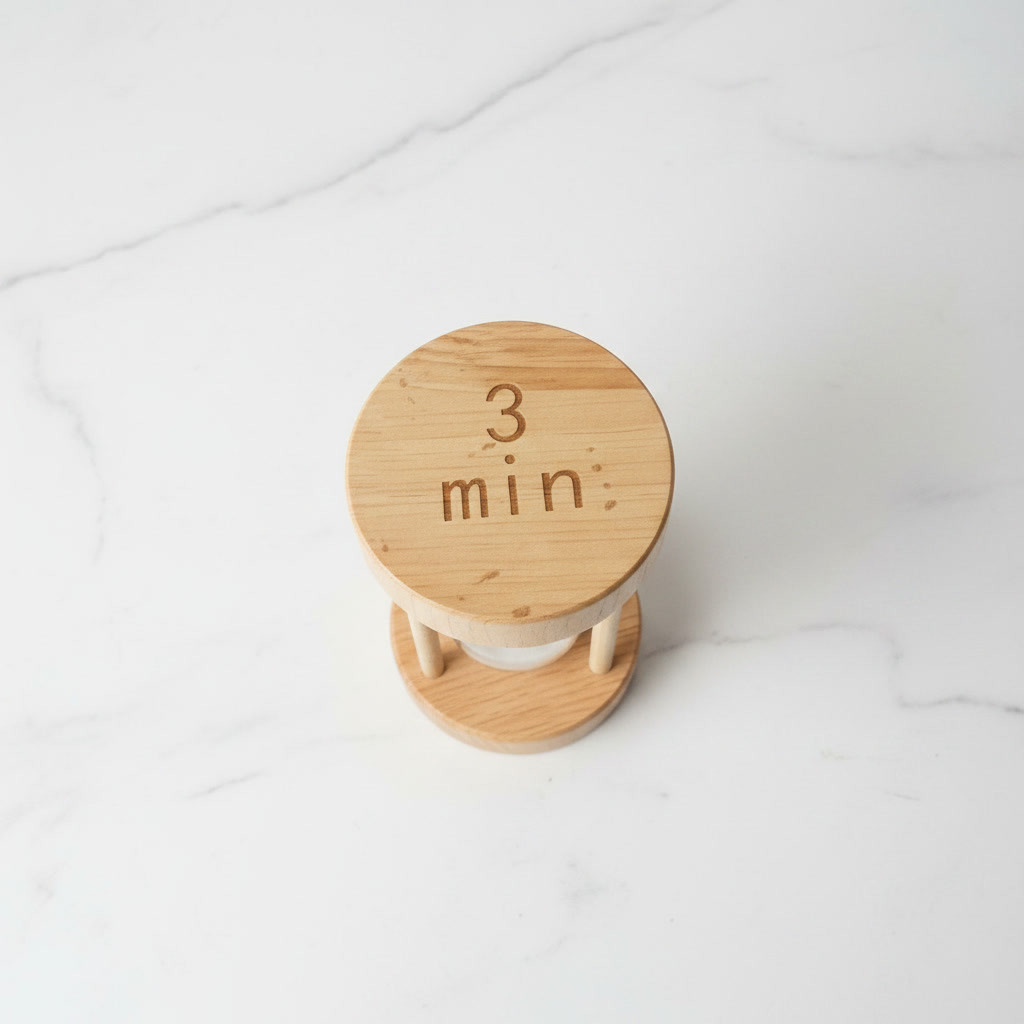 3 Minute Wooden Sand Timer-1
