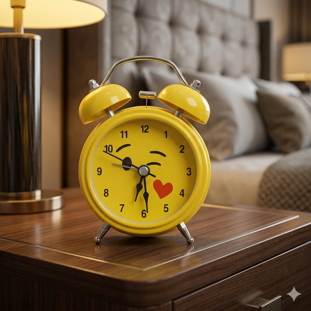 Sunny Smile Twin Bell Alarm Clock