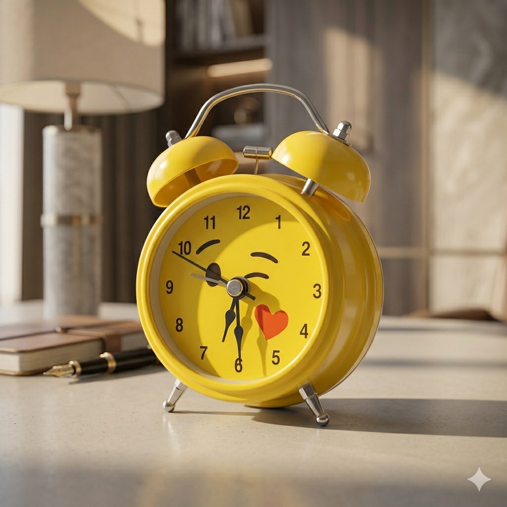 Sunny Smile Twin Bell Alarm Clock-1