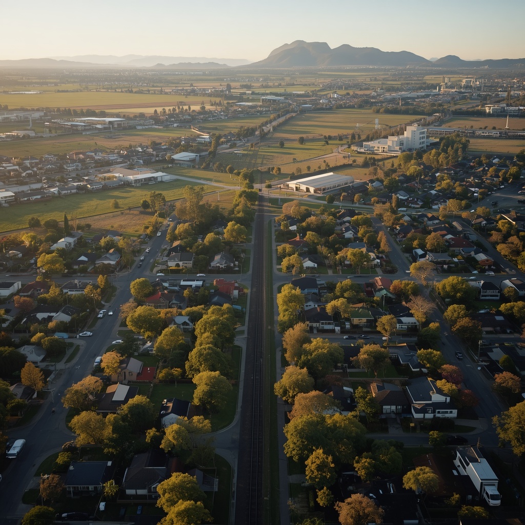 Aerial view of Richmond, NSW showing the local town area, residential streets, greenery and surrounding Hawkesbury landscape.