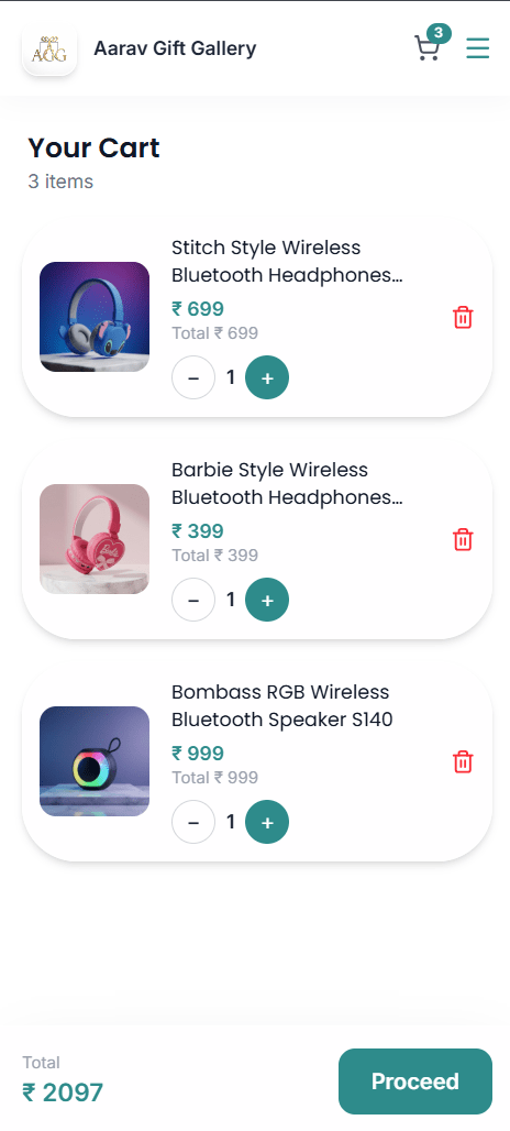Mobile cart preview
