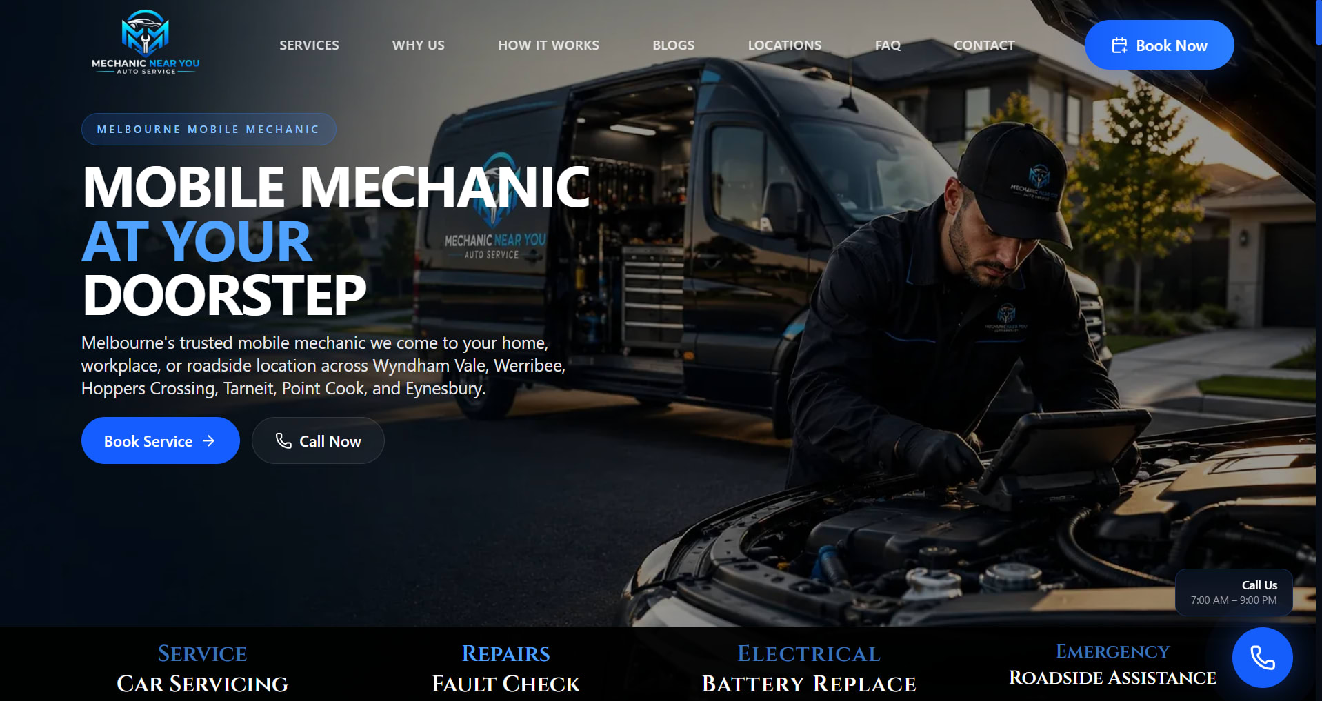 Mechanic Near You automotive service platform website experience
