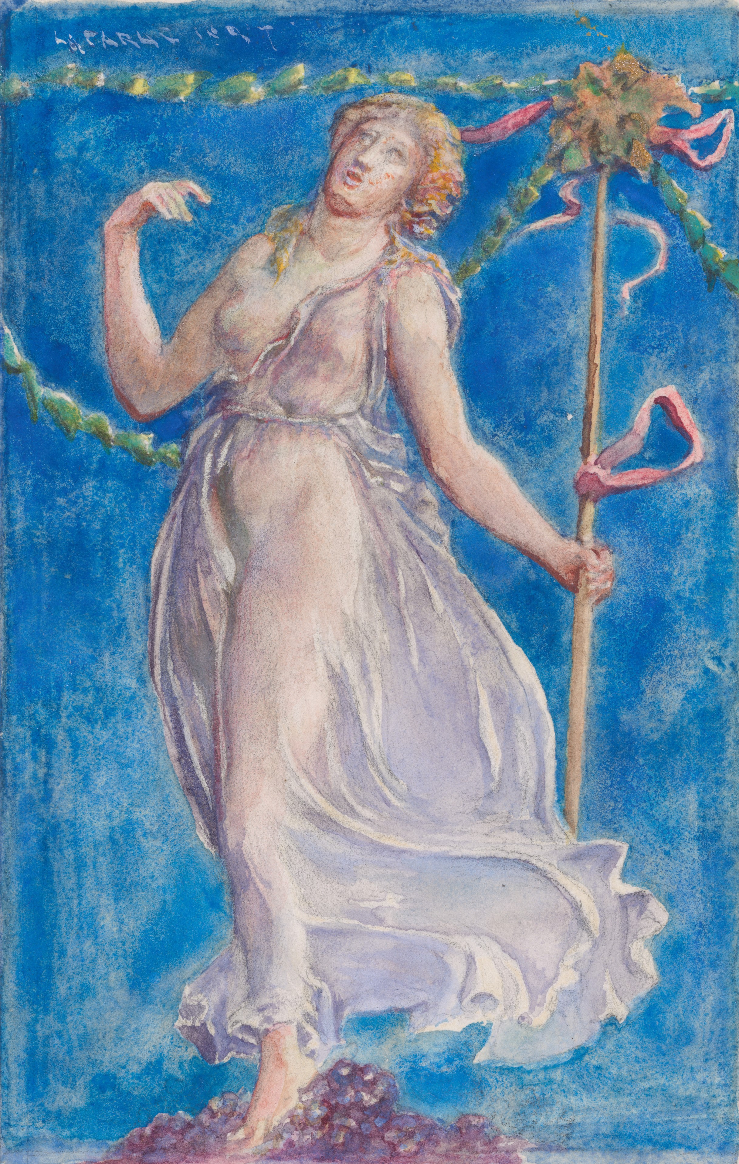 A3 Art Print titled A Bacchante by John La Farge for room decor