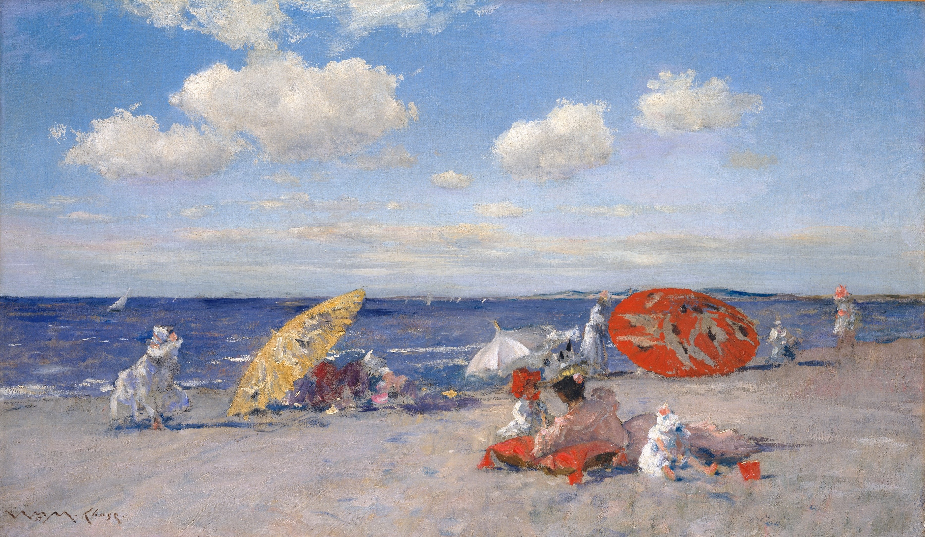 A3 Art Print titled At the Seaside by William Merritt Chase for room decor