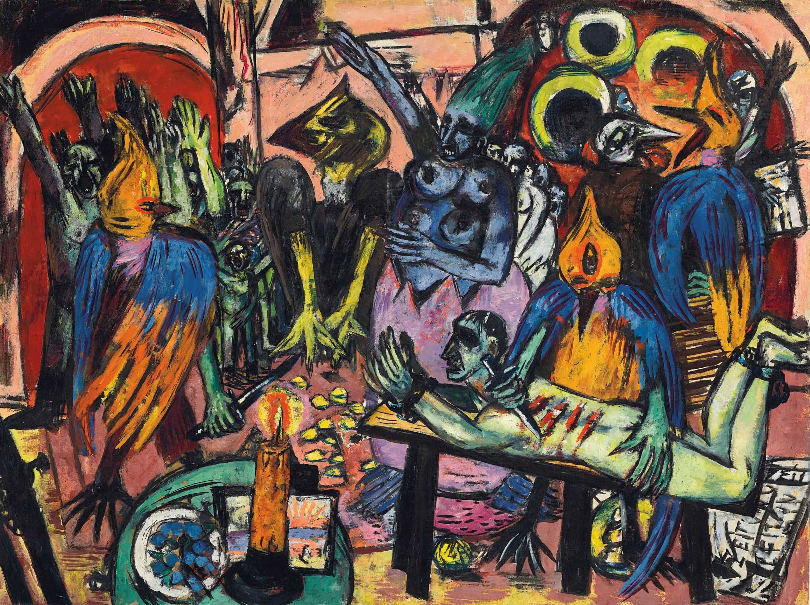 A3 Art Print titled Bird's Hell by Max Beckmann for room decor