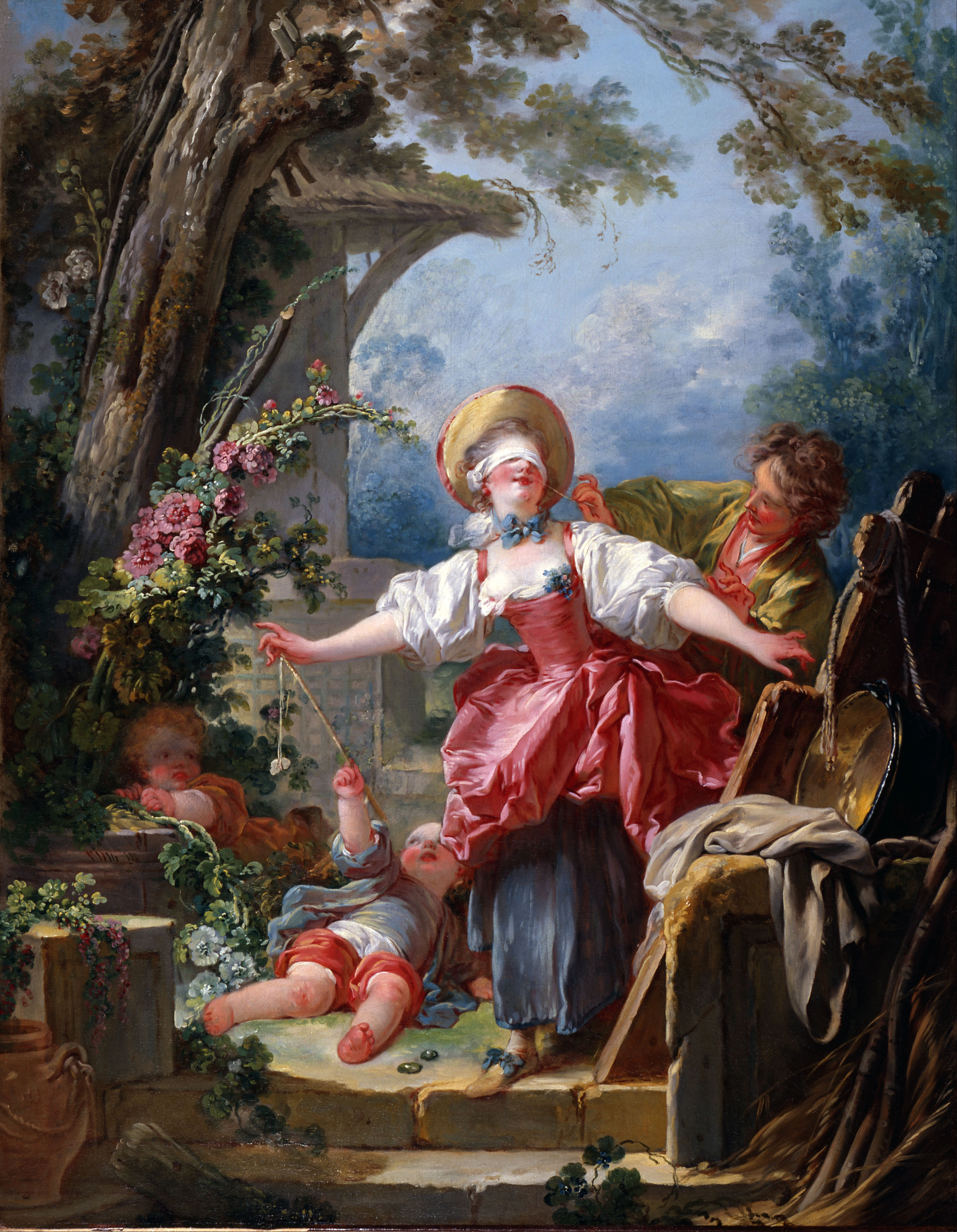 A3 Art Print titled Blind Man's Bluff by Jean Honore Fragonard for room decor