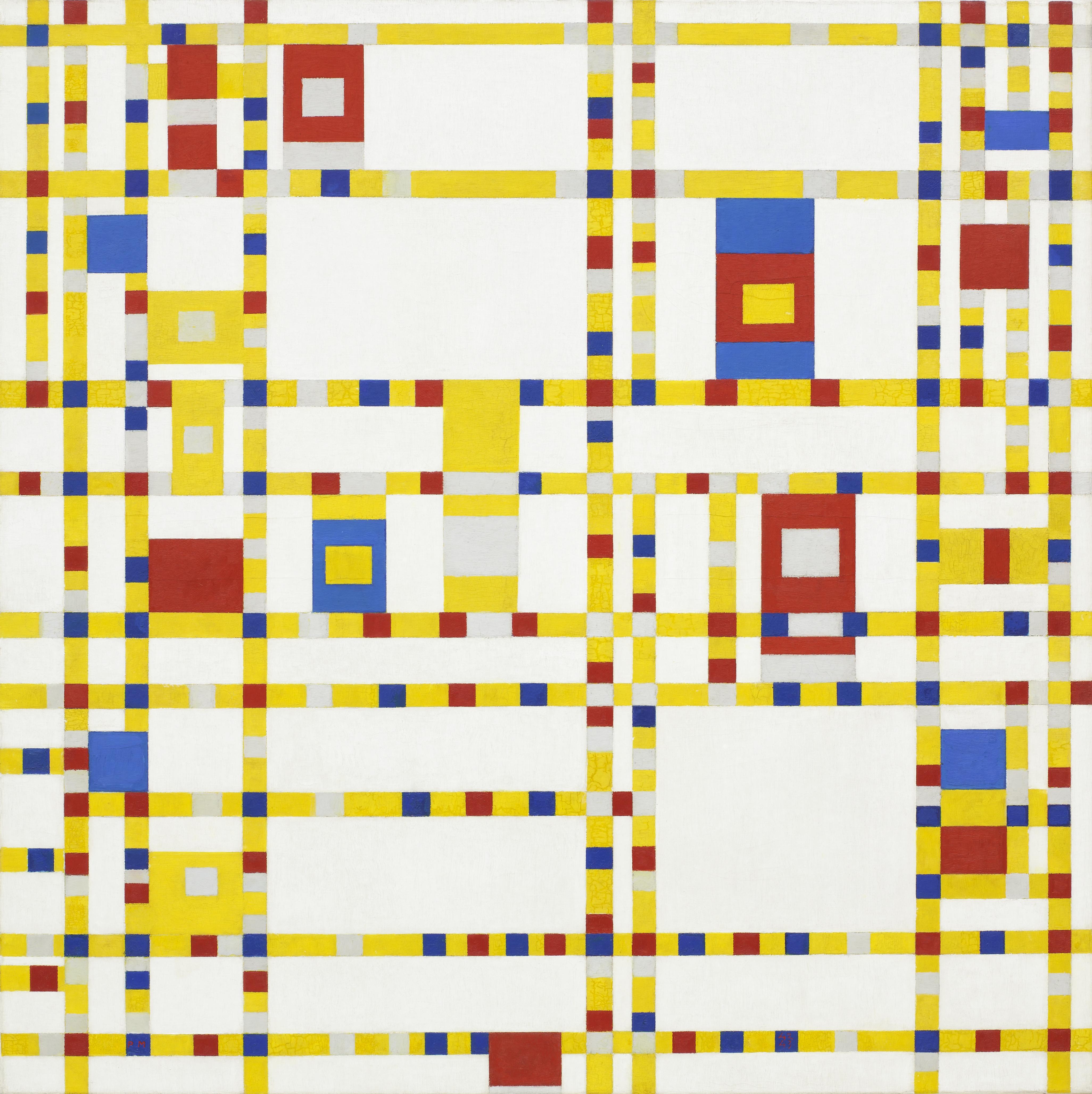 A3 Art Print titled Broadway Boogie Woogie by Piet Mondrian for room decor