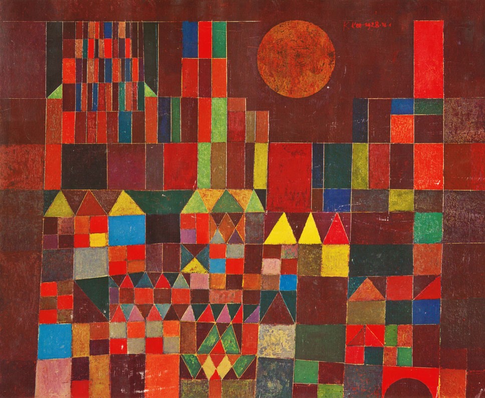 A3 Art Print titled Castle and Sun by Paul Klee for room decor
