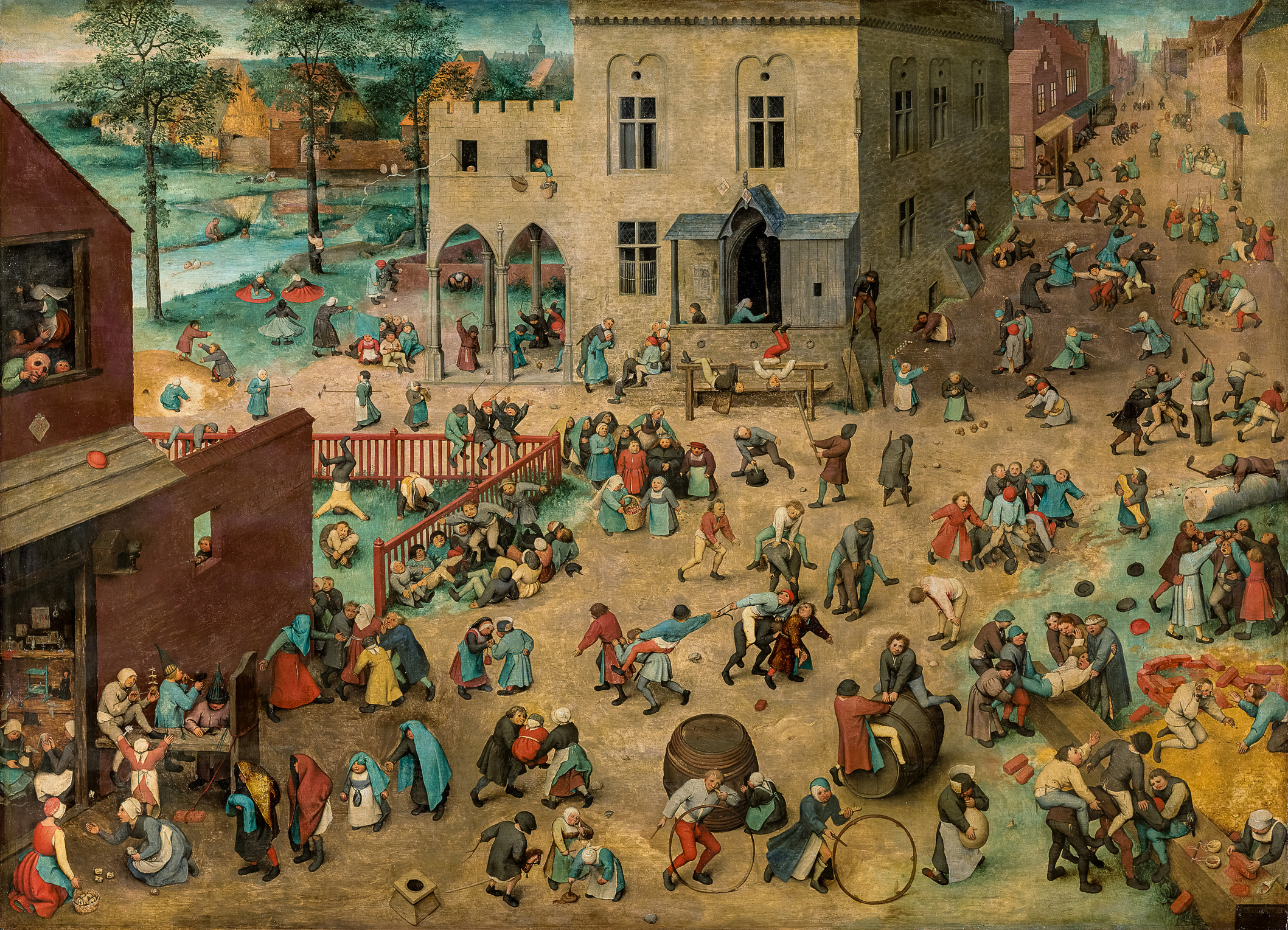 A3 Art Print titled Children’s Games by Pieter Bruegel the Elder for room decor