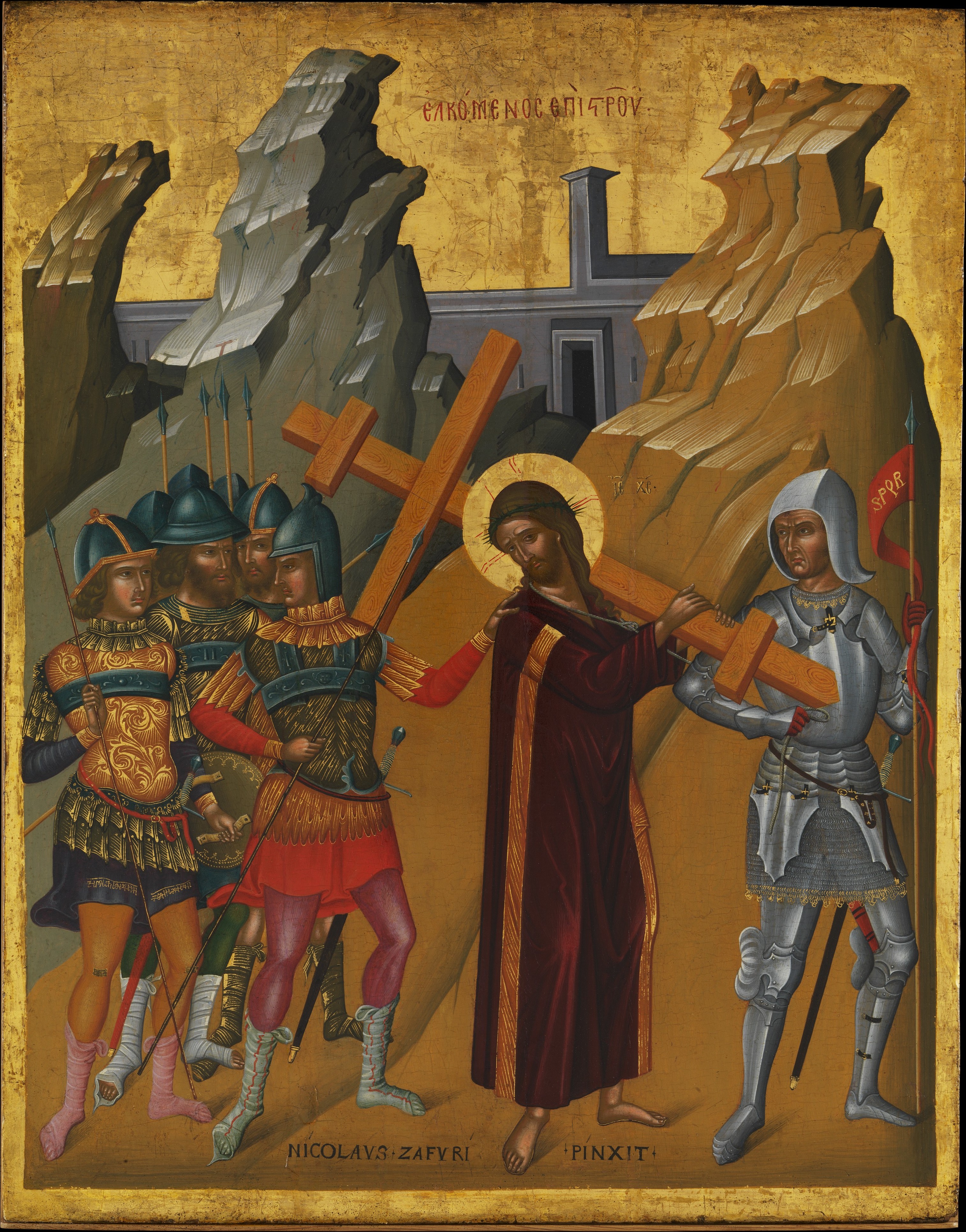 A3 Art Print titled Christ Bearing the Cross by Nicolaos Tzafouris for room decor