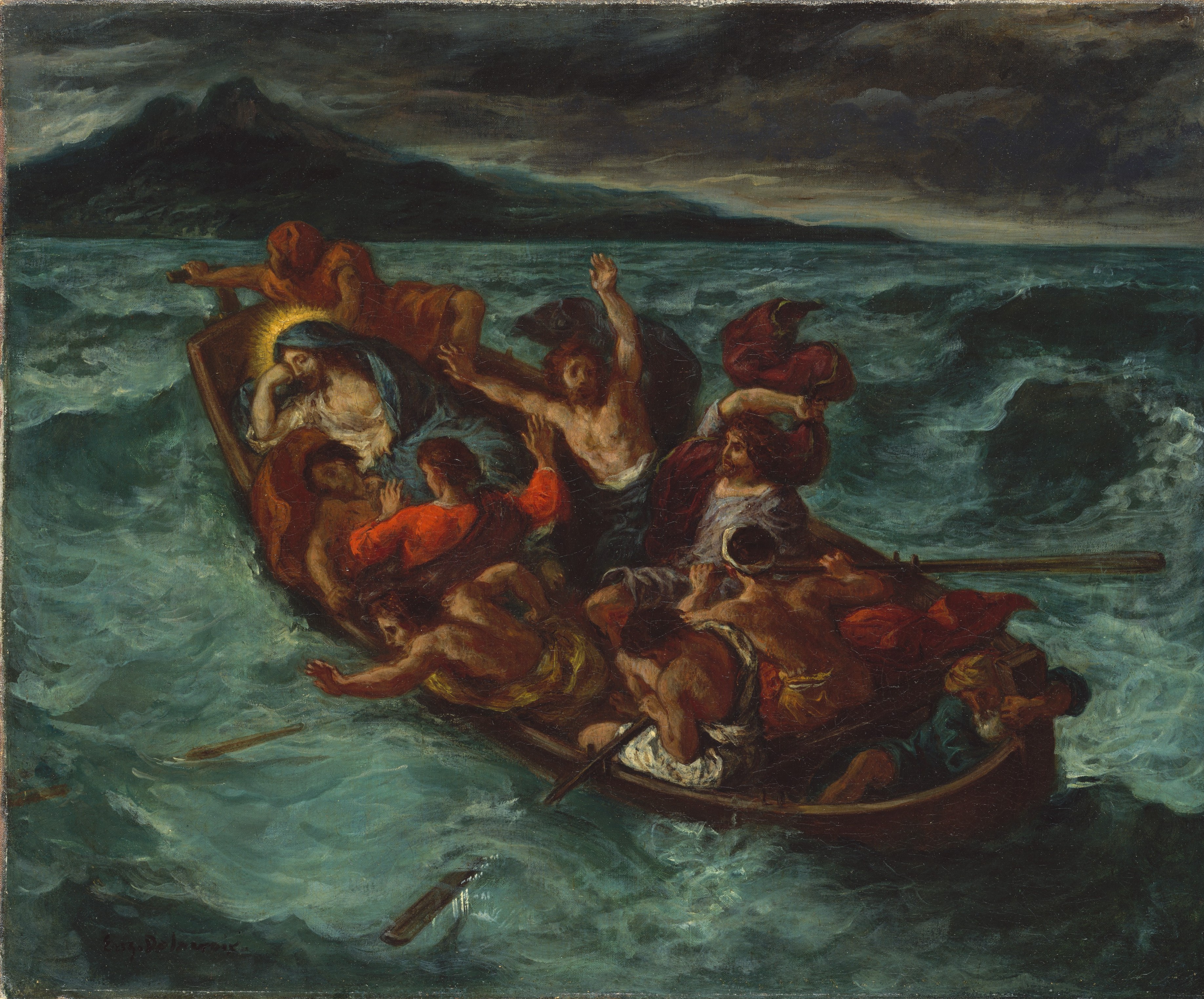 A3 Art Print titled Christ on the Sea of Galilee by Eugene Delacroix for room decor