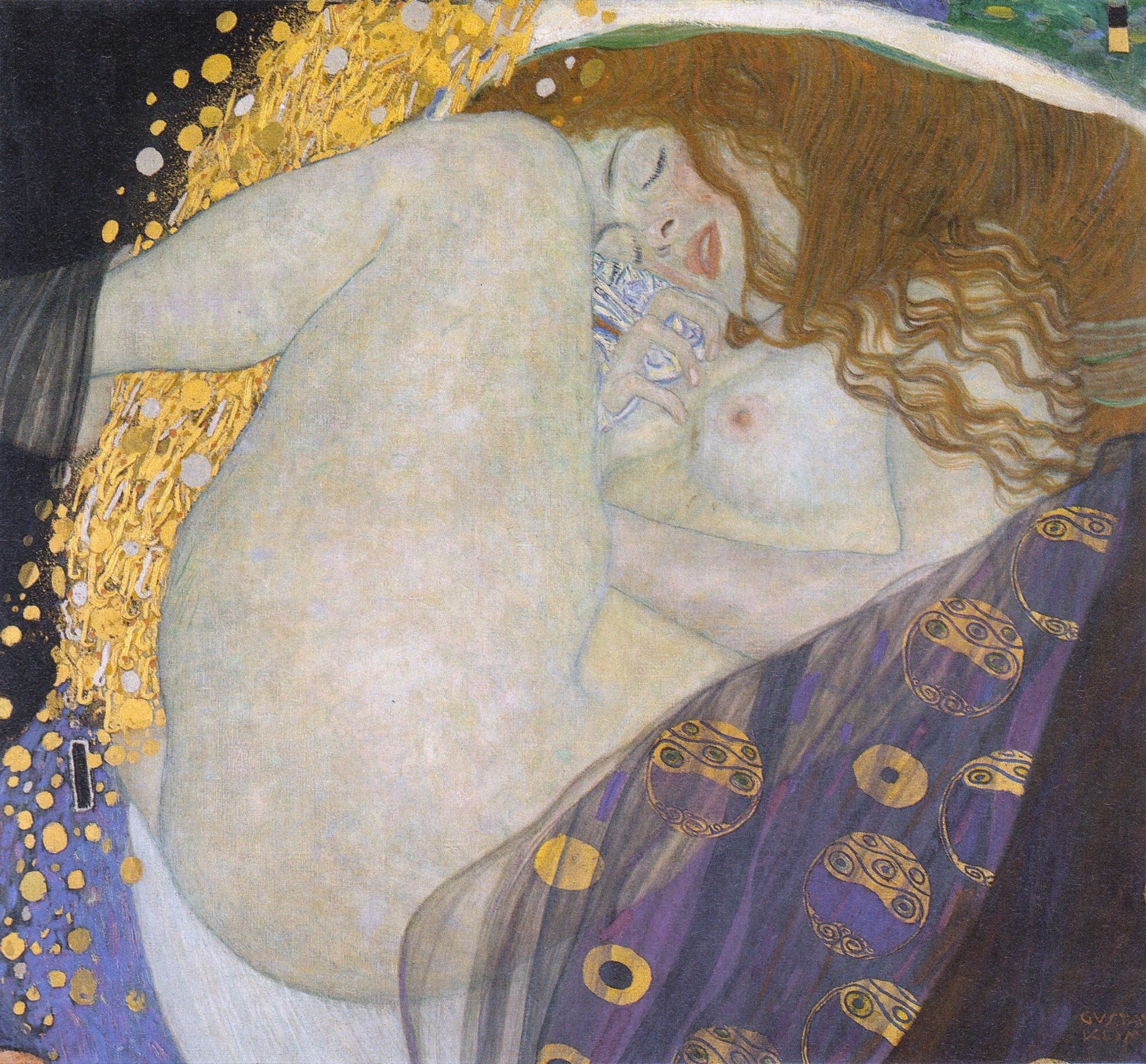 A3 Art Print titled Danae by Gustav Klimt for room decor
