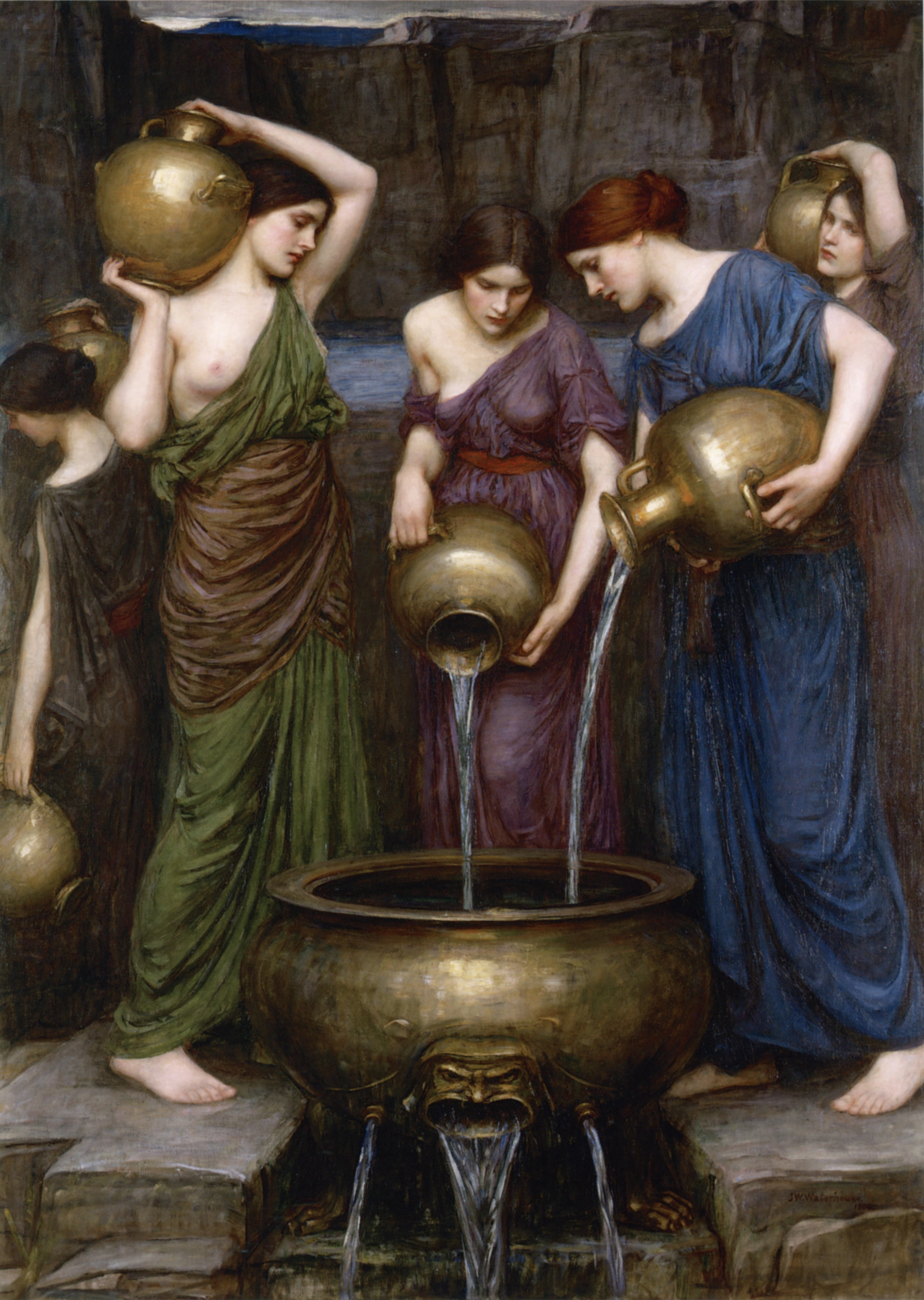 A3 Art Print titled Danaides by John William Waterhouse for room decor