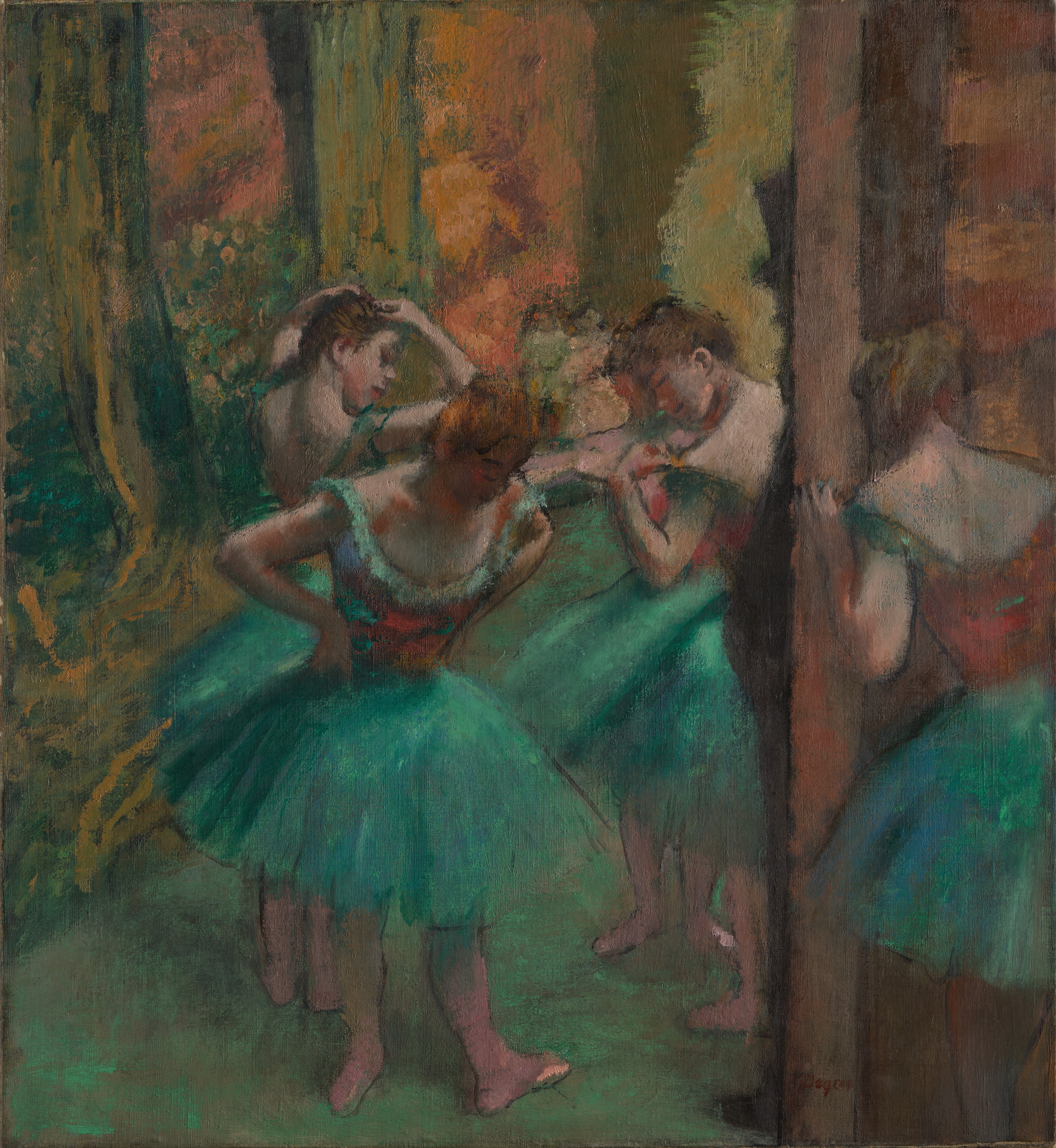 A3 Art Print titled Dancers, Pink and Green by Edgar Degas for room decor