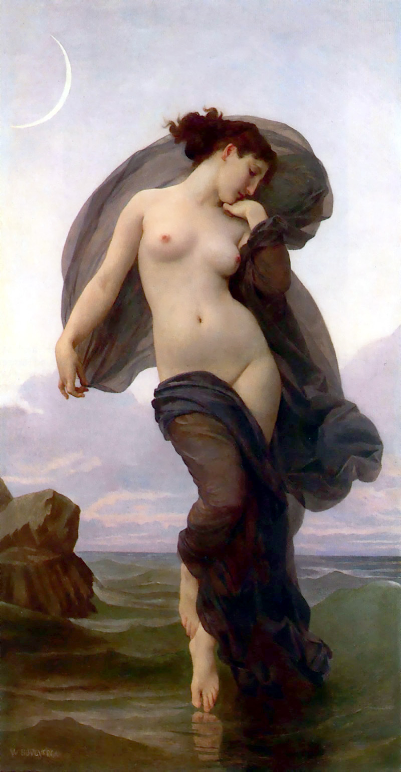 A3 Art Print titled Evening Mood by William Adolphe Bouguereau for room decor