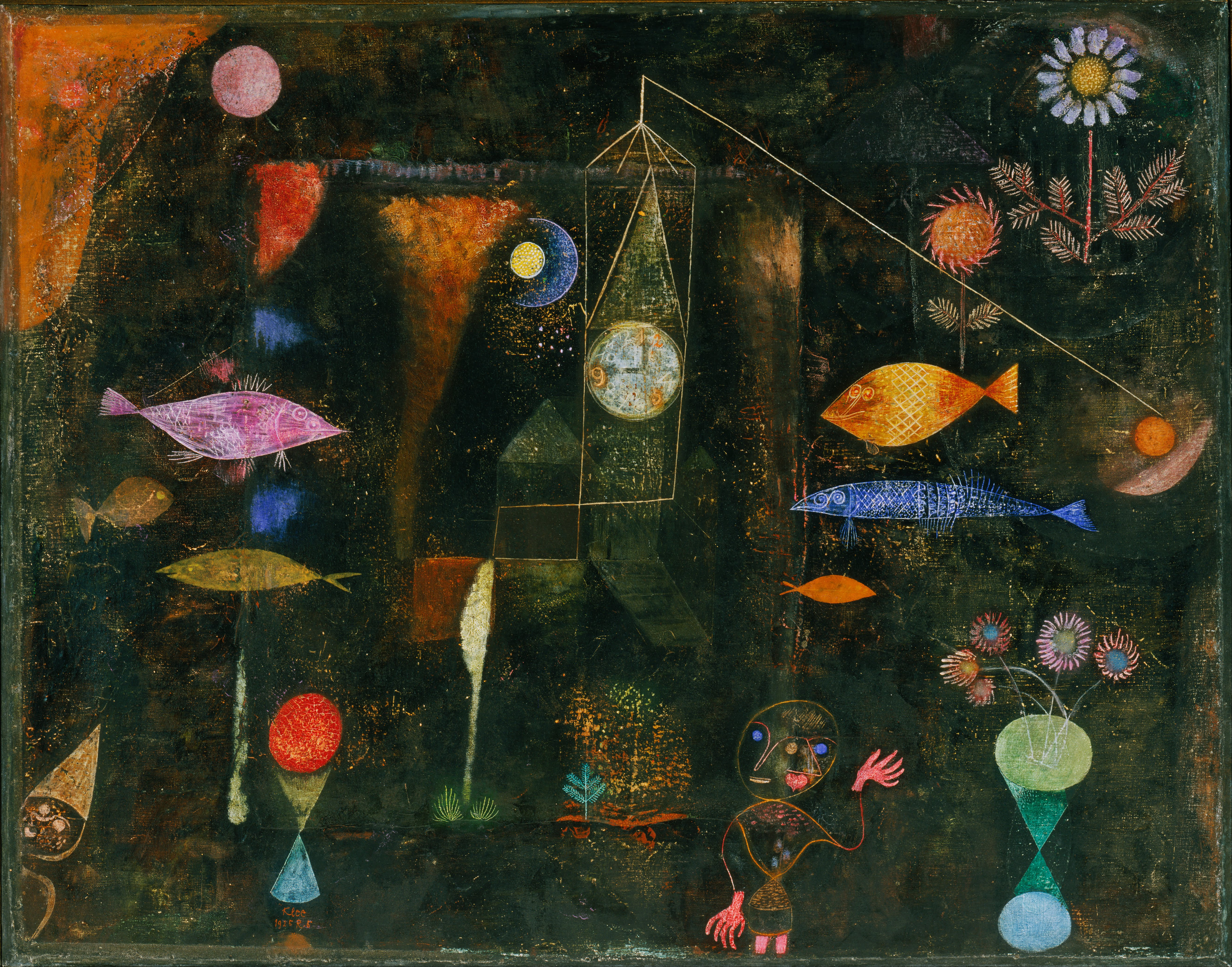 A3 Art Print titled Fish Magic by Paul Klee for room decor