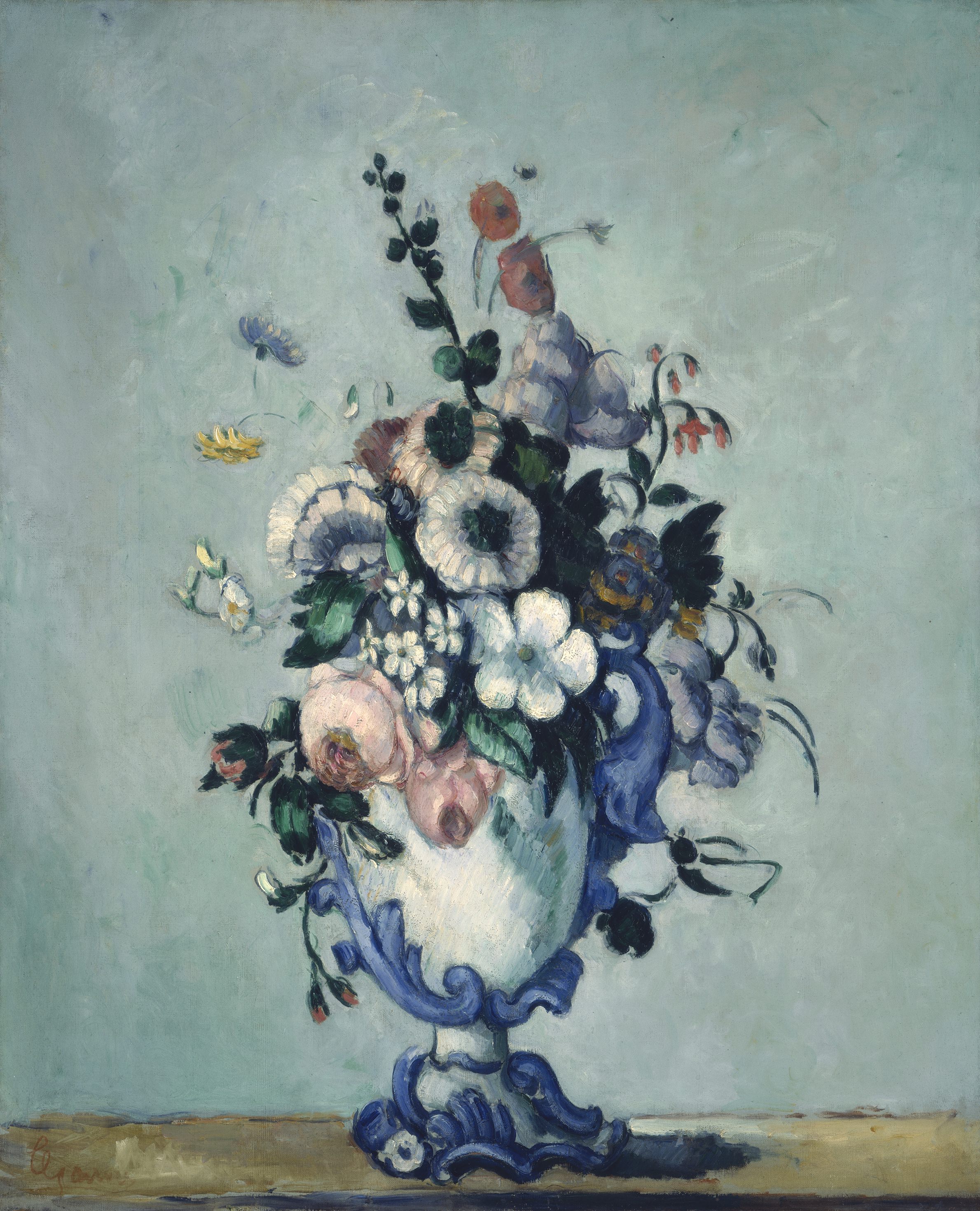 A3 Art Print titled Flowers in a Rococo Vase by Paul Cezanne for room decor