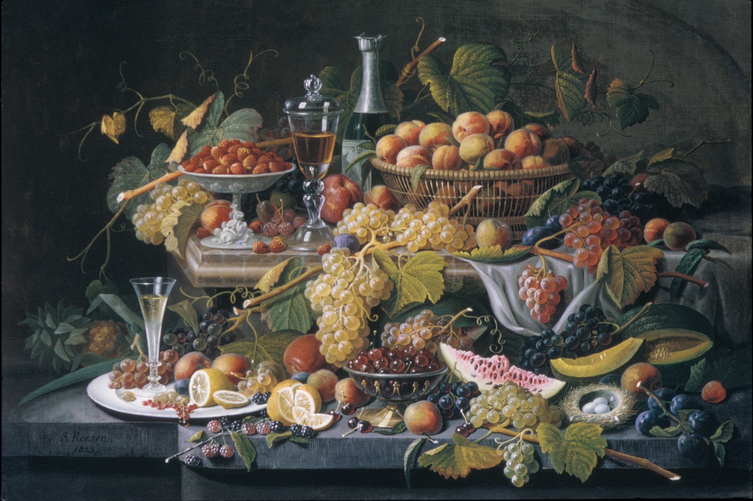 A3 Art Print titled Fruit by Severin Roesen for room decor