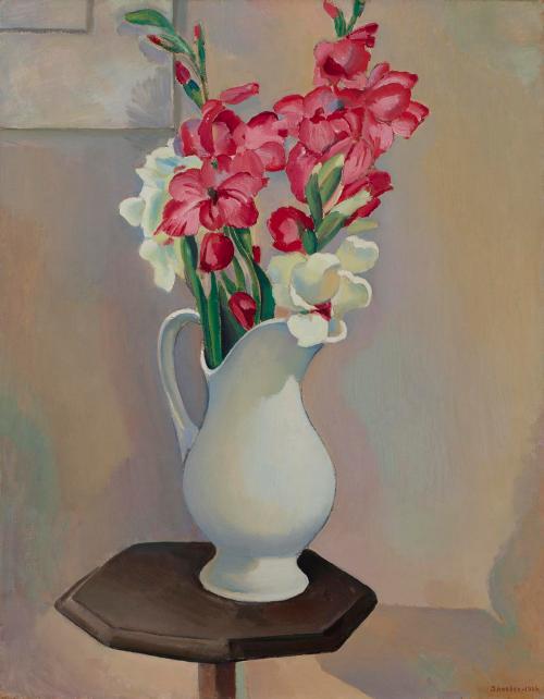 A3 Art Print titled Gladioli in White Pitcher by Charles Sheeler for room decor