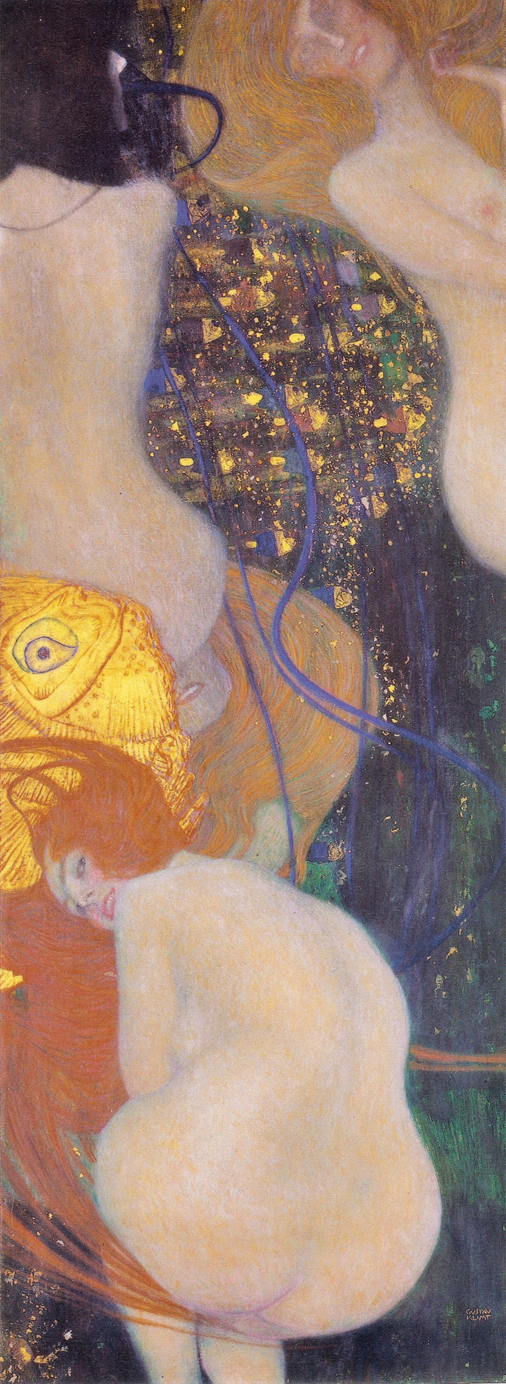 A3 Art Print titled Goldfish by Gustav Klimt for room decor