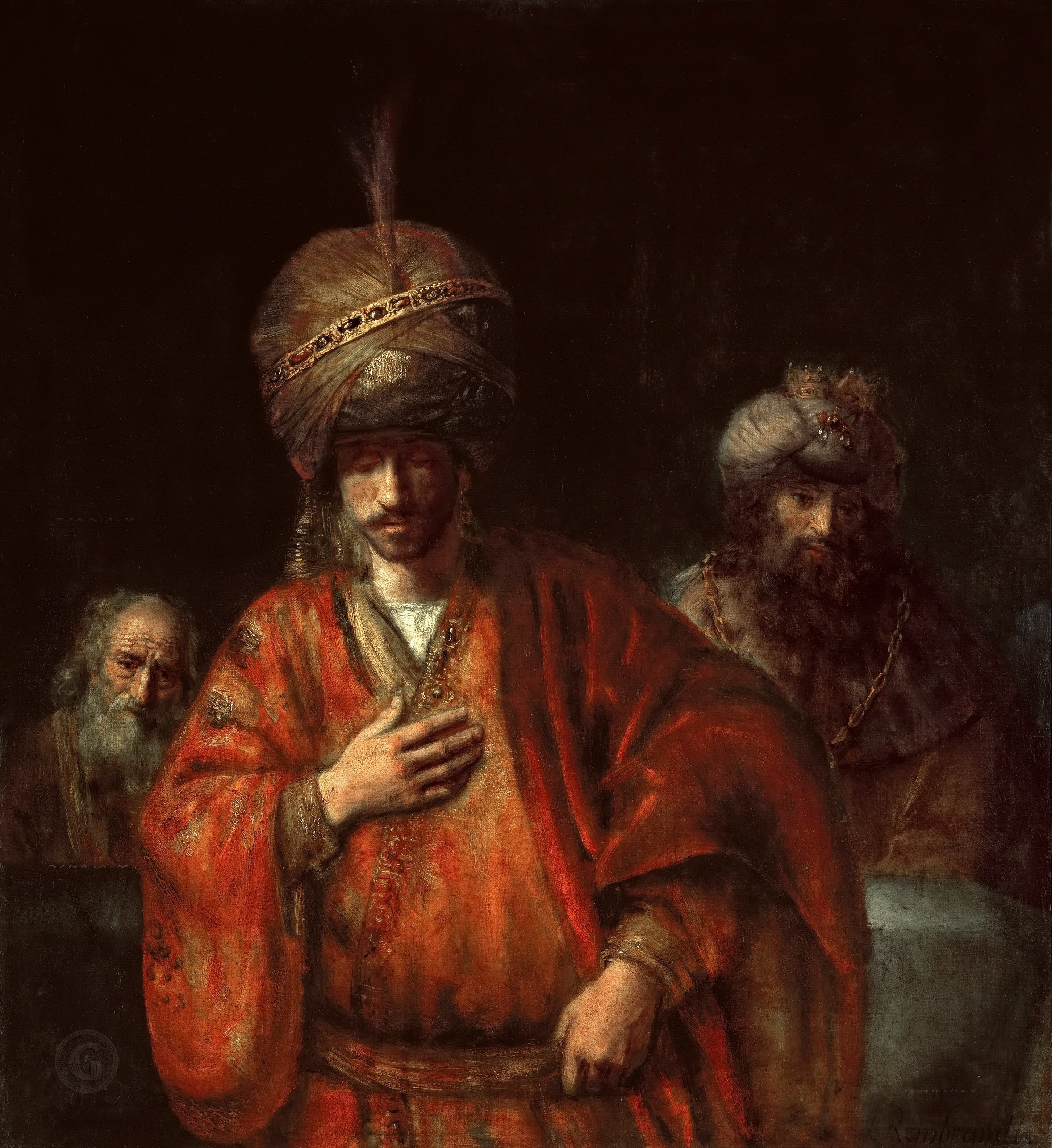 A3 Art Print titled Haman Recognizes His Fate David and Uriah by Rembrandt Van Rijn for room decor