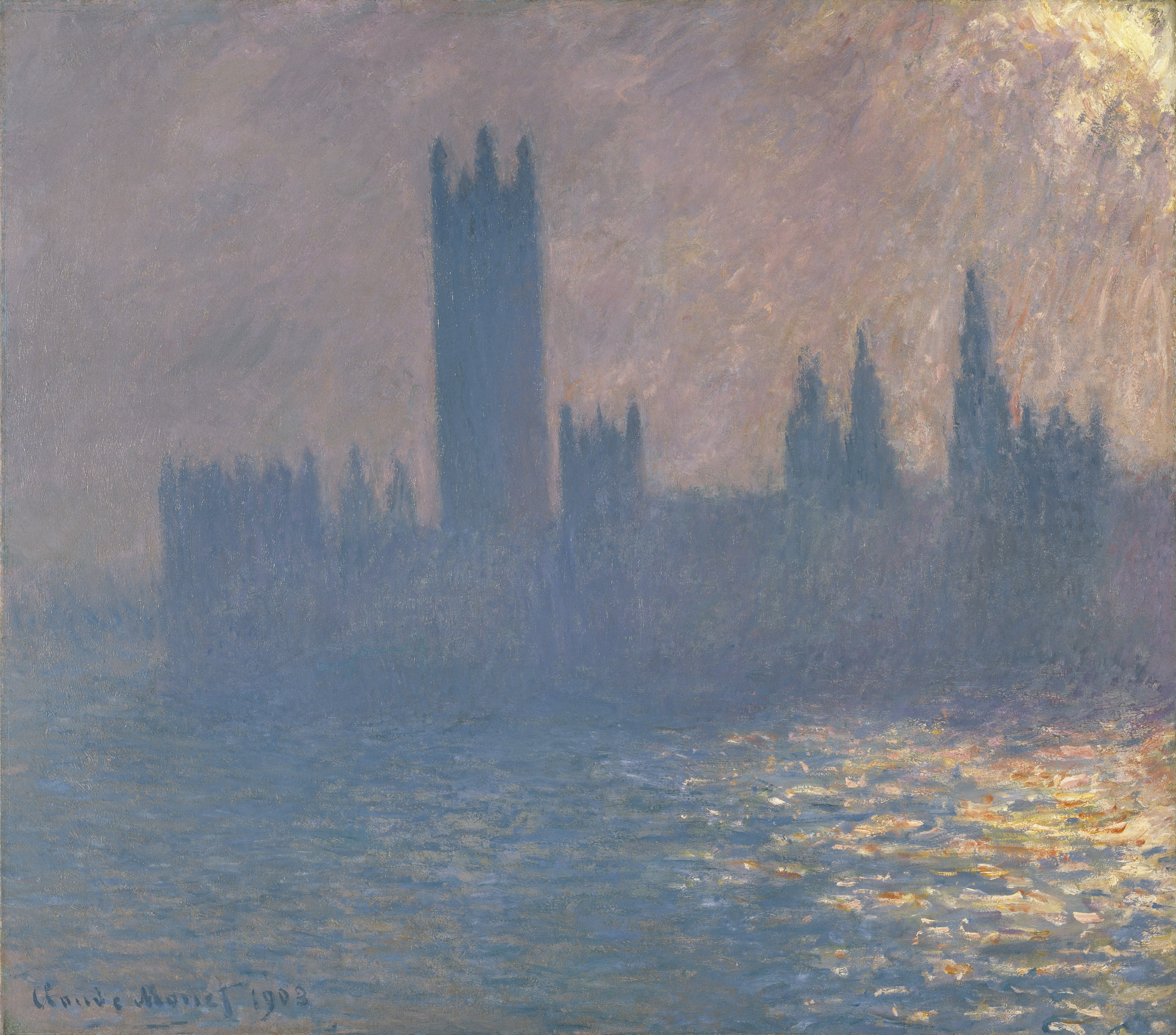 A3 Art Print titled Houses of Parliament by Claude Monet for room decor