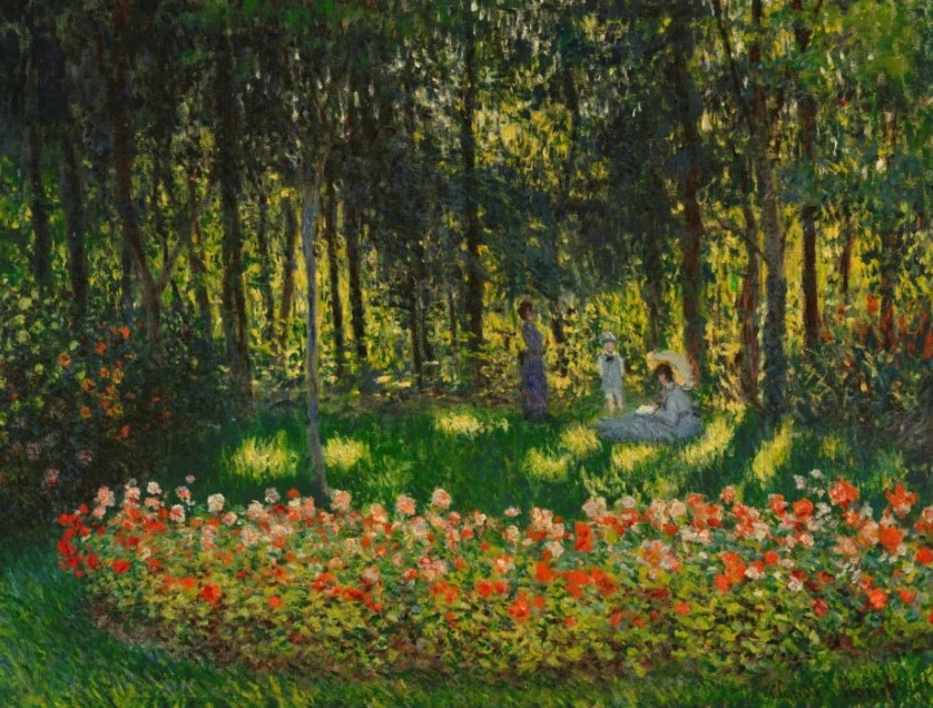 A3 Art Print titled In the Garden by Claude Monet for room decor