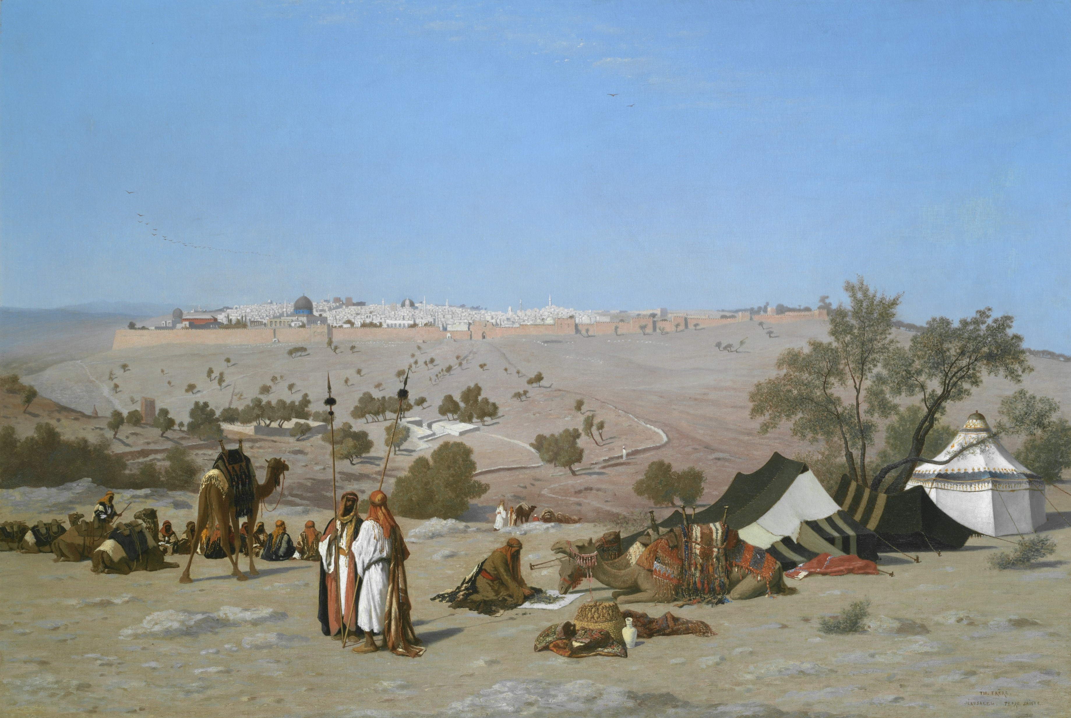 A3 Art Print titled Jerusalem from the Mount of Olives by Charles-Theodore Frere for room decor