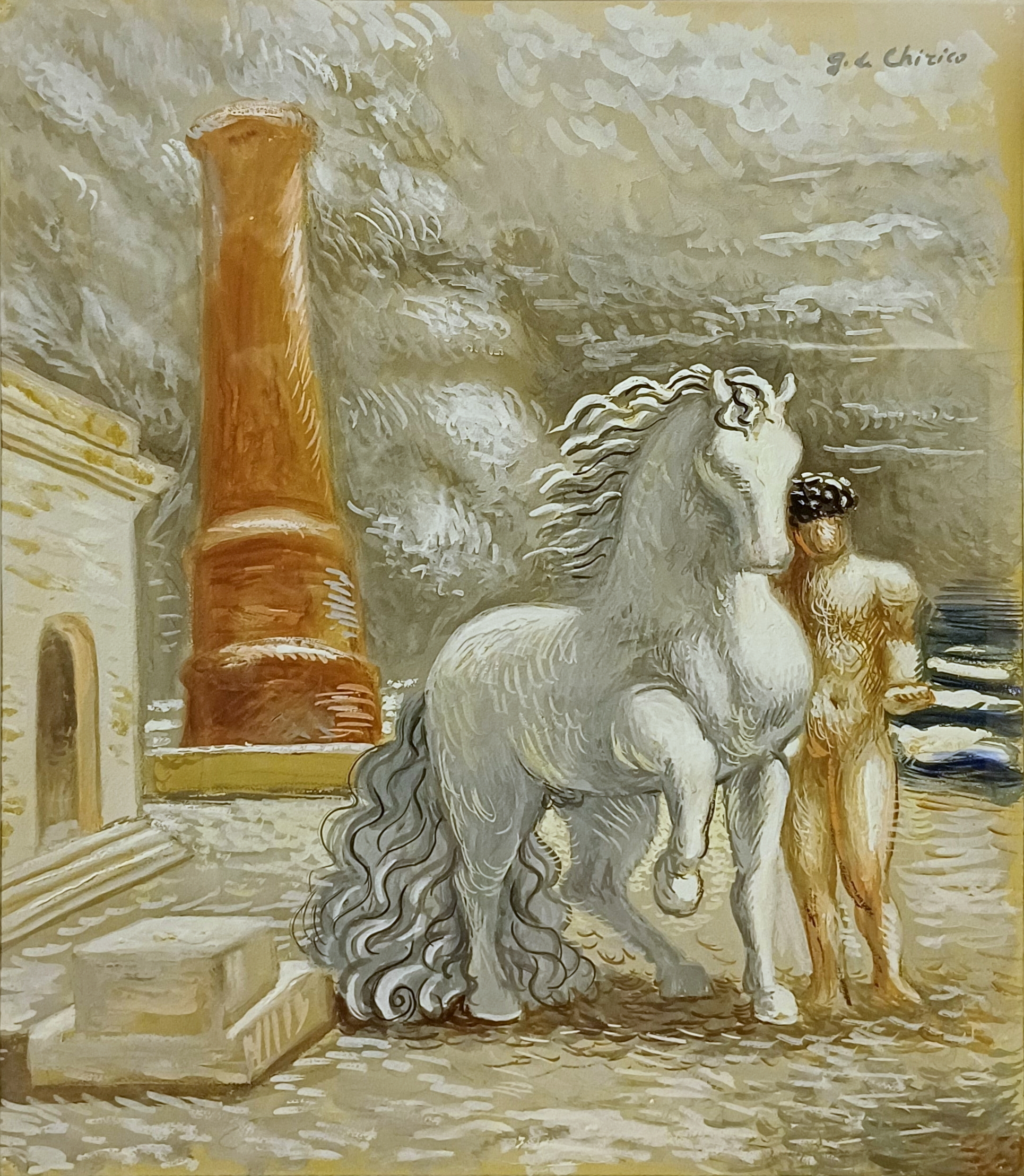 A3 Art Print titled Le Rive della Tessaglia by Giorgio de Chirico for room decor