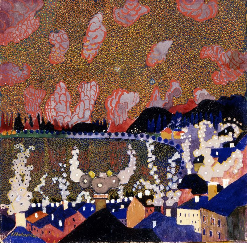 A3 Art Print titled Little Town by Kazimir Malevich for room decor